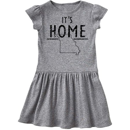 

Inktastic It s Home- State of Missouri Outline Distressed Text Gift Toddler Girl Dress