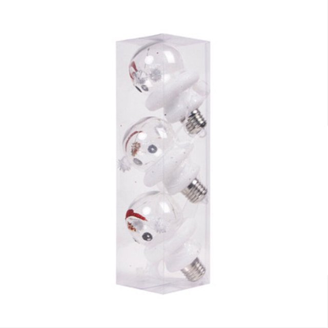 Bola de Navidad luminosa LED, bola de decoración navideña con luces, colgante para árbol de Navidad, bola transparente