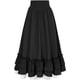 thumbnail image 4 of Falda para mujer con volantes en capas renacentistas maxi faldas largas vintage de cintura alta falda medieval con gradas, 4 of 4