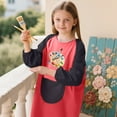 thumbnail image 3 of RUTAYY Children Boys Girls Art Smock Long Sleeve Painting Apron Craft Protective Coverall with Pocket Relaxed Classic Tops, 3 of 5