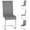 thumbnail image 4 of Topeakmart 2pcs Modern Faux Leather Dining Chairs for Kitchen Dining Room, Light Gray, 4 of 8
