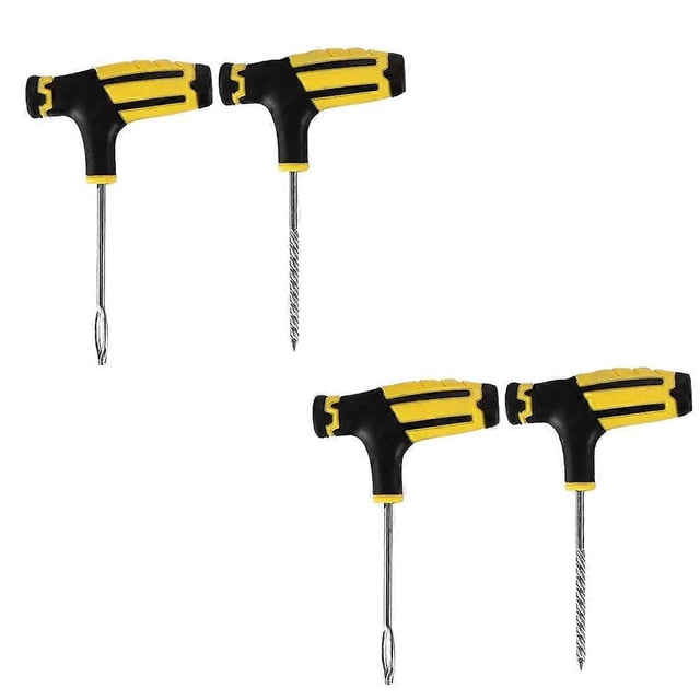 Tire Fix Plugs Kit 4 Pcs Emergency Tire Repair Tools Garage Use T-Handle Design 14.5x9cm