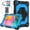 Black & Blue, variant on Galaxy Tab A 8.0 Case 2019,Colorful Heavy Duty Shockproof Kids Silicone Cover with Hand Strap Kickstand Shoulder Strap for Samsung Galaxy Tab A 8.0 SM-T290/T295/T297,Black & Blue