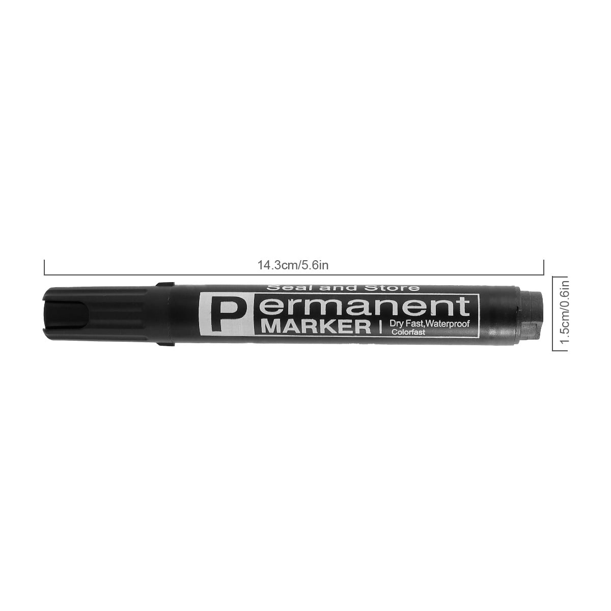 Permanent Markers Waterproof, Black Marker Black Writing
