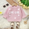 thumbnail image 2 of Hessimy Toddler Baby Boy Knit Sweater Big/Lil Bro Embroidery Sweater 3m 6m 9m 12m 18m Onesie Brother Matching Outfit Warm Winter Clothes Outerwear School Uniforms (Pink,12-18 Months), 2 of 6