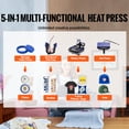 thumbnail image 2 of KFFKFF Heat Transfer Device, 15x15in Pivoting 5 in 1 Heat Application Machine, Digitally Controlled Multifunctional Equipment, Rapid Warming with Protective Elements, Perfect for T-shirts, Headwear, 2 of 9