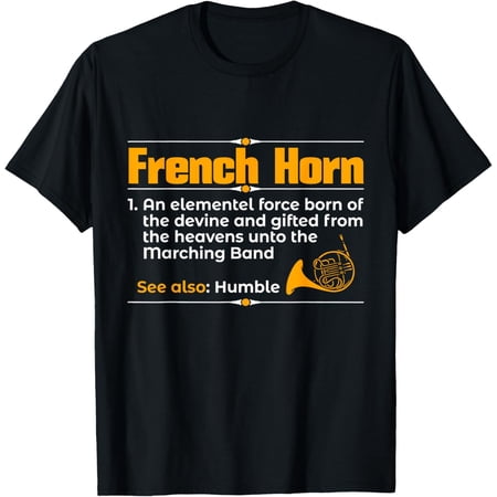 French Horn Definition French Horn Player Hornist Brass T-Shirt
