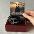 thumbnail image 6 of Trust in the Lord Proverbs 3:5 Men's Stainless Steel & Vegan Leather Cross Bracelet - Vegan Leather with Stainless Steel, 6 of 14