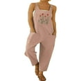 thumbnail image 1 of Combinaisons pour Femmes Sans Manches Dos Nu Bretelles Spaghetti Pantalon Large, 1 of 2