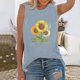 thumbnail image 2 of Gráfico camisetas sin mangas para las mujeres Blusa para mujer, ropa deportiva, camisetas sin mangas, camisetas sin mangas para entrenamiento de Yoga, camiseta holgada con gráfico de (Grey, L), 2 of 4