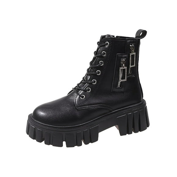 B91xZ Fall Winter Boots Women Waterproof Warm Lined Booties Slip On Comfortable Wide Width Outdoor Lightweight Ankle Boot,Black 8