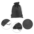 thumbnail image 4 of REGALWOVEN Small Burlap Bags with Drawstring, Jewelry Pouches for Wedding Party Black 4" x 5.5", 4 of 5