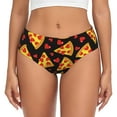thumbnail image 1 of Fotbe Cartoon Pizza Calzones Estampados para Mujer – Ropa Interior de Algodón, Cómoda, Suave y Elástica-X-Small, 1 of 6