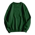 thumbnail image 4 of RUTAYY Women's Sweatshirt Solid Color Long Sleeve Fall Winter Pullover Soft Casual Fashion Plus Size Comfortable Crewneck Sweatshirt Green, 4 of 4