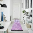 thumbnail image 5 of Lilac Color Peony Flowers Bedside Runner Rug 2'x 6' Non Slip Carpet Floor Mat Area Rug, 5 of 8