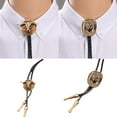 thumbnail image 2 of Weflink Personalizing Engraving Pendant Bolo Tie Men Collar Chain with Bull Head Pendant, 2 of 13