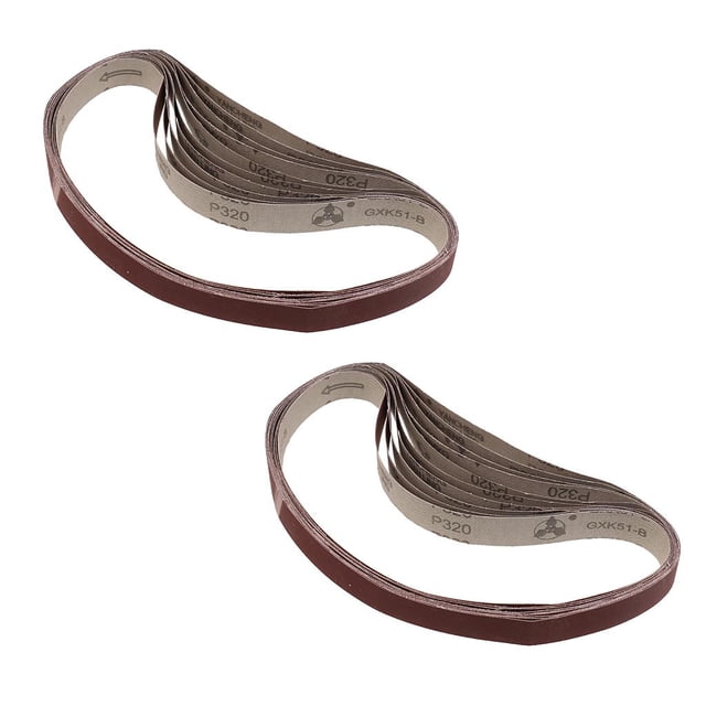 2x 10 Paquetes de Cinturónes Abrasivos DYNWAVEMX Cinturón abrasivo de óxido de aluminio