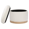 thumbnail image 5 of Namesake Naka Modern Fabric Storage Ottoman in Performance Cream, 5 of 12