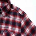 thumbnail image 5 of Flannel Shirts for Men Slim Fit Long Sleeve Button Up Plaid Shirt Brushed Soft Outdoor Shirts Red 2XL, 5 of 5