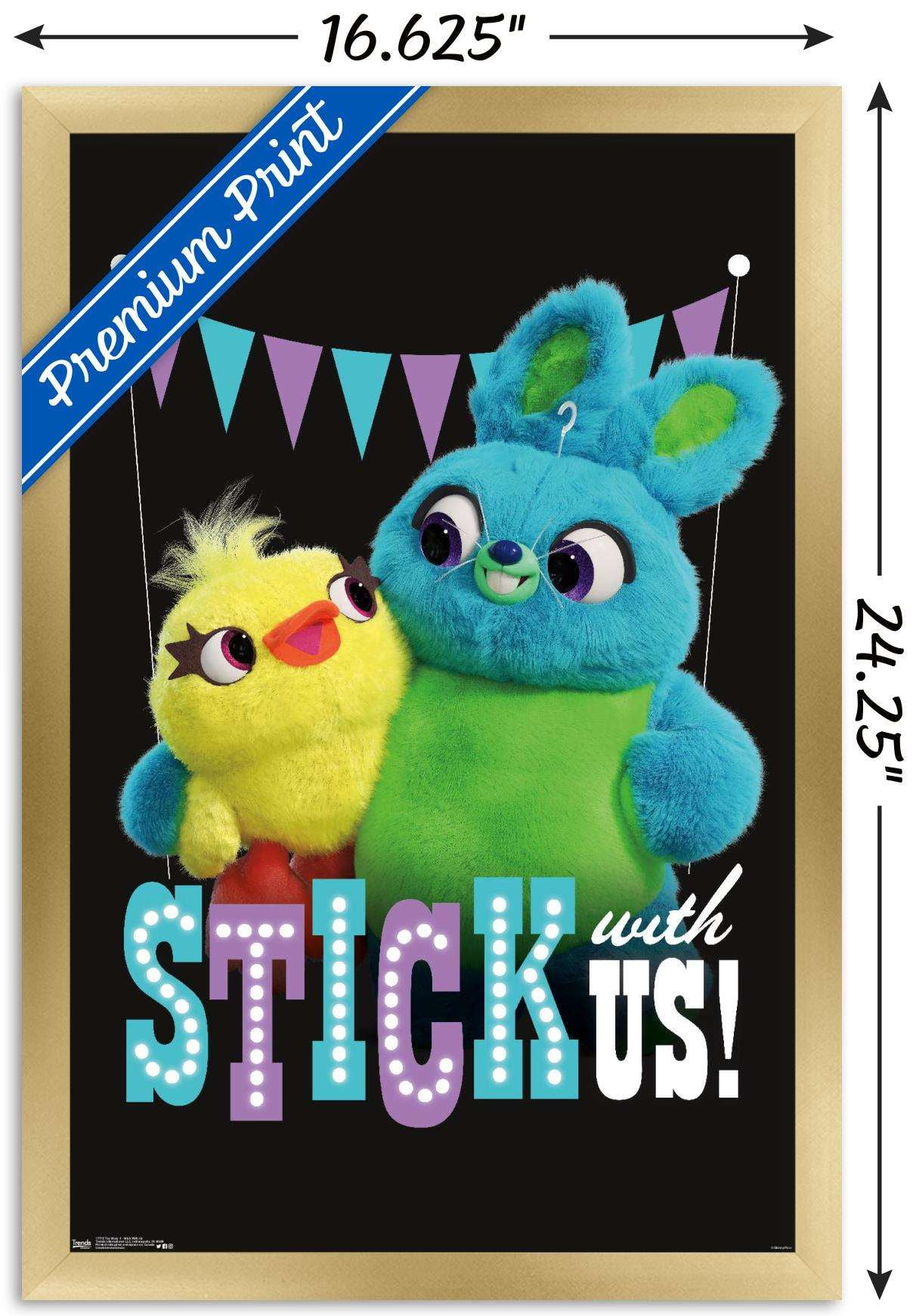 Disney Pixar Toy Story 4 - Stick With Us Wall Poster, 14.725" x 22.375", Framed