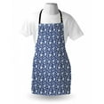 thumbnail image 4 of Floral Apron, Traditional Chinese Porcelain Motif Inspired Flower Design, Unisex Kitchen Bib with Adjustable Neck for Cooking Gardening, Adult Size, Cobalt Blue Night Blue, by Ambesonne, 4 of 4