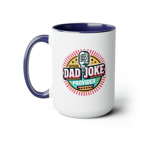 

Official Dad Joke Provider Two-Tone Coffee Mugs 15oz