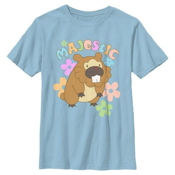 Boy's Pokemon Majestic Bidoof Graphic T-Shirt