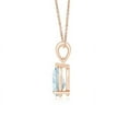 thumbnail image 2 of ANGARA Natural Pear-Shaped 1.25 ct Aquamarine Solitaire Pendant in 14K Rose Gold for Women (Size-9x7mm) | March Birthstone, Birthday, Anniversary, Jewelry Gift for Women | Natural Aquamarine Necklace, 2 of 8