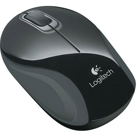 Logitech - M187 Mini Wireless Optical Ambidextrous Mouse - Black-gray