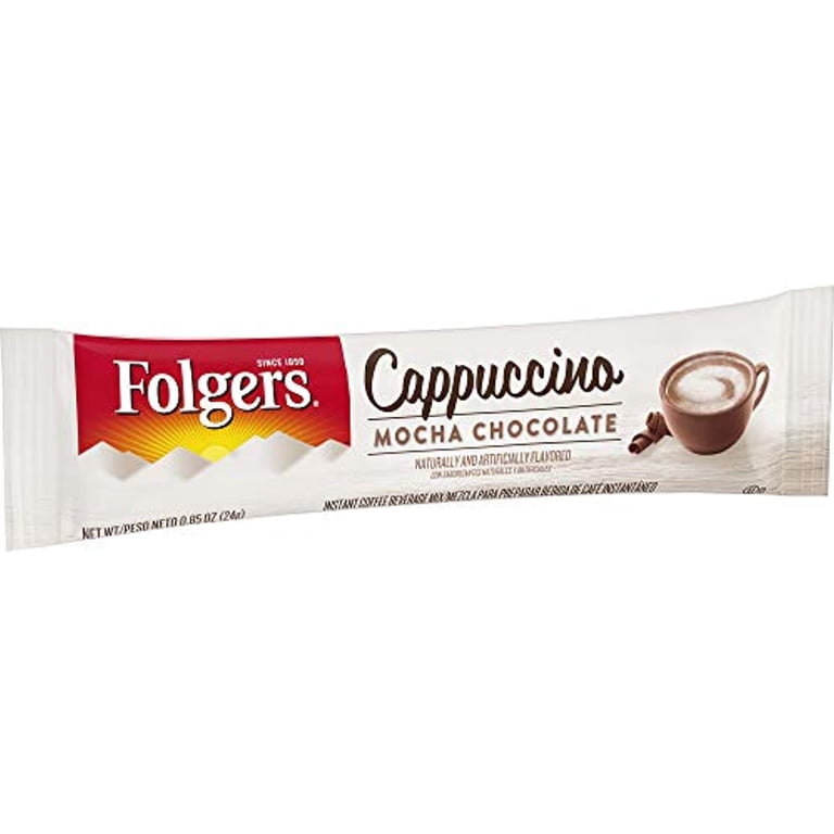 Folgers Cappuccino Mocha Chocolate Instant Coffee Beverage Mix