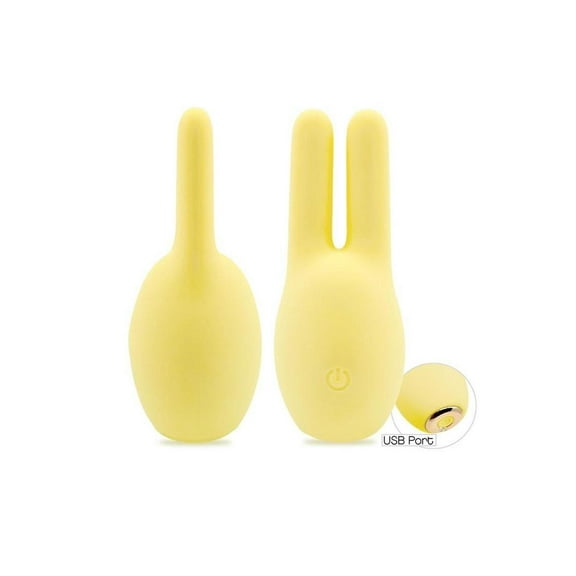 Buzzy Buddy Honey Bunney Rechargeable Silicone Clitoral Vibrator, Yellow