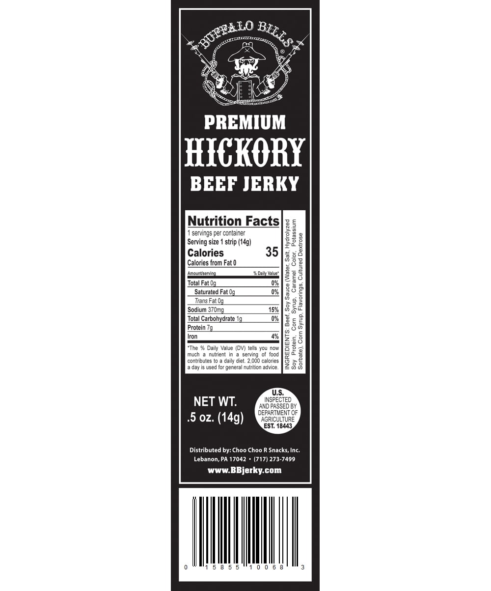 Buffalo Bills 20-ct Premium Hickory Beef Jerky Wrapped Strips (two 20-ct tubs of beef jerky strips)