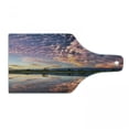 thumbnail image 1 of Clouds Cutting Board, Reflection Pink Colored Clouds in Water Mirroring Scenic Weather Activity Picture, Decorative Tempered Glass Cutting and Serving Board, Wine Bottle Shape, Blue, by Ambesonne, 1 of 1