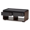 thumbnail image 2 of Baxton Studio Rikke Table Basse 2 Tiroirs en Bois Gris et Noyer, 2 of 9
