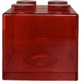 thumbnail image 1 of YISITIAN Piggy Bank, Shatterproof Clear Money Saving Bank Building Block Design Rectangular Transparent Saving Box for Storage Box Home Decor Ornament(Red) CA919-4868, 1 of 9