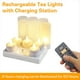 thumbnail image 2 of Velas Sin Llama con Temporizador y Base de Carga, 6 Velas LED Recargables por USB., 2 of 5