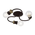 thumbnail image 4 of 46383-07 Livex Lighting Bromley - 3 Light Flush Mount In Transitional Style-4.63 Inches Tall and 13 Inches Wide-Bronze/Antique Brass Finish, 4 of 8