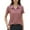 Red, variant on Daznico Womens Tops - Women's Striped Short Sleeve T Shirt Casual Crew Neck Top for Daily Wear Blouse with Classic Collar - Shirts for Women,Color:Purple,Size:S