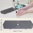 thumbnail image 3 of 1pc Silicone Sink Splash Guard For Kitchen, Sink Splash Guard Drain Pad, Bathroom Faucet Splash Water Catcher Mat, Sink Countertop Protector, 45cm*14.4cm/17.71inch*5.66inch, 3 of 4
