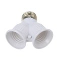 thumbnail image 2 of E27 macho a 2 hembra en forma de Y LED bombilla base adaptador divisor lámpara soporte zócalo ER natural, 2 of 7