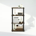 thumbnail image 6 of Furinno Turn-N-Tube 4-Tier Multipurpose Shelf Display Rack, Shelving Unit, Bookcase, Columbia Walnut/Black, 6 of 6