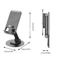 thumbnail image 2 of Support de Téléphone Pliable Réglable en Alliage d'Aluminium pour Bureau Tablette Diffusion en Direct & Usage Domestique, 2 of 5