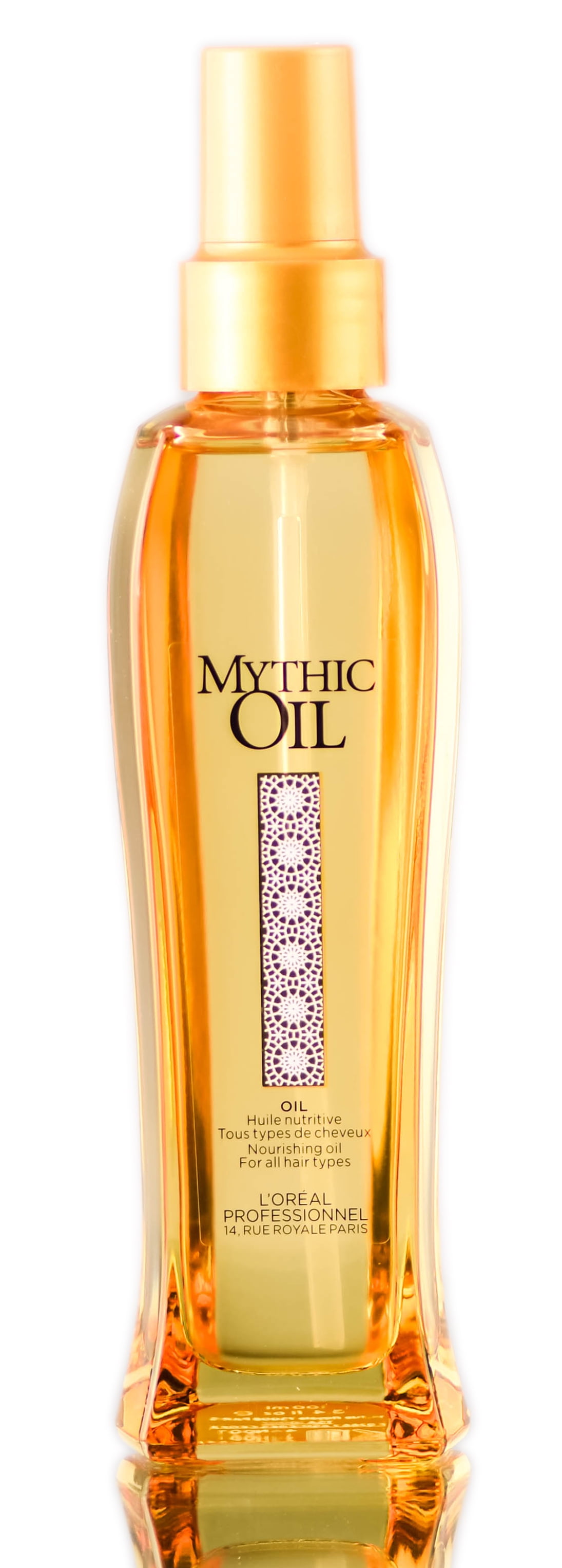 3.4 oz , L'oreal Pro Paris Mythic Oil, High Concentration Argan Oil,  Nourishing Huile Originale , Hair Beauty Product - Pack of 1 w/ Sleek Pin  Comb 