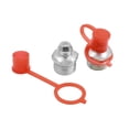 thumbnail image 3 of M10 Silver Tone Thread Straight Grease Nipple Fitting w/ Red Dust Cap for Car 20 Set, 3 of 6