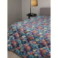 thumbnail image 2 of Fruit Down Alternative Comforter, Fresh Colors Sliced Citrus Pattern Lime Lemon Illustration, Microfiber Quilt for All Season, 5 Sizes, Dark Seafoam Sky Blue, by Ambesonne, 2 of 3