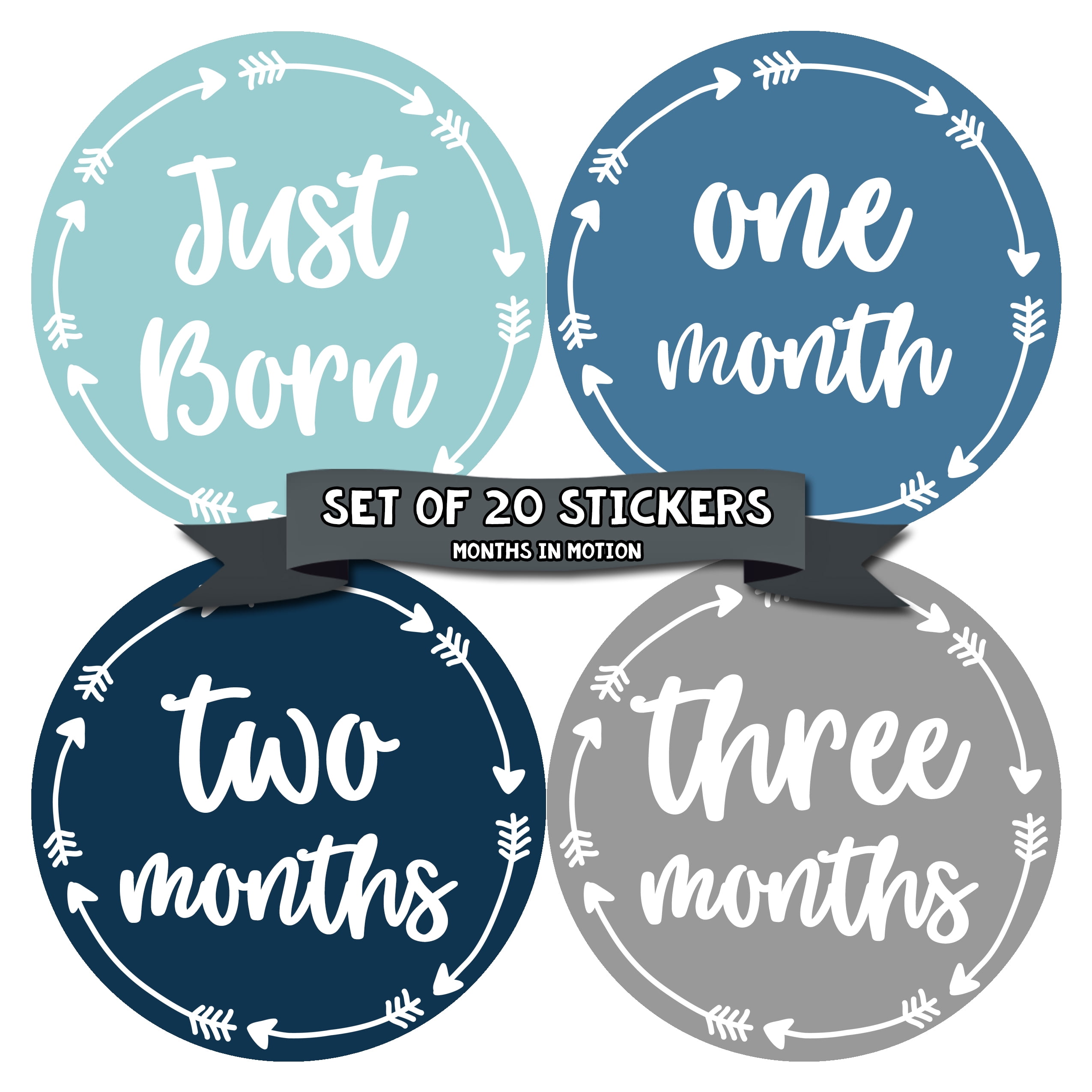 Monthly Baby Stickers Balloon cute Shower Gift Photo Prop milestone first Year 
