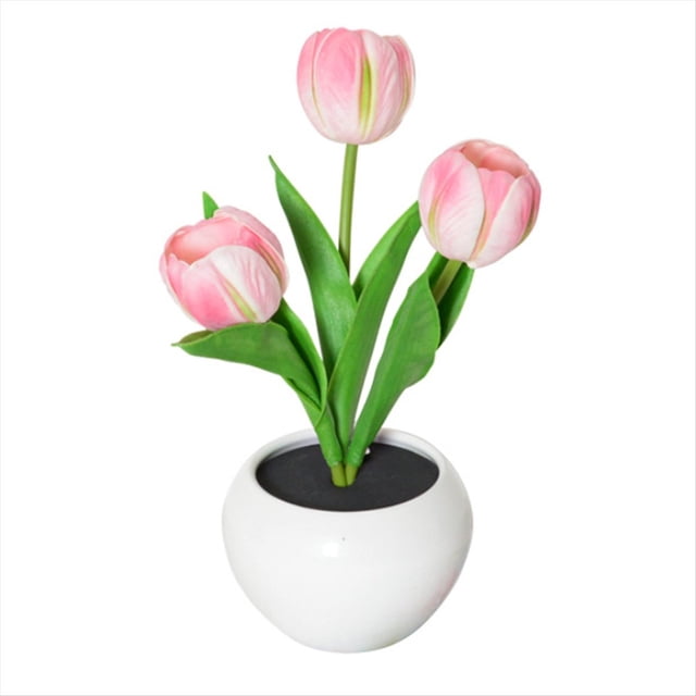 Lámpara de Tulipán Luces Lámpara de Mesa Lámpara de Escritorio de Flores Luz de Noche de Tulipán LED para Sala de Estar Dormitorio para Sala de Estar en Casa