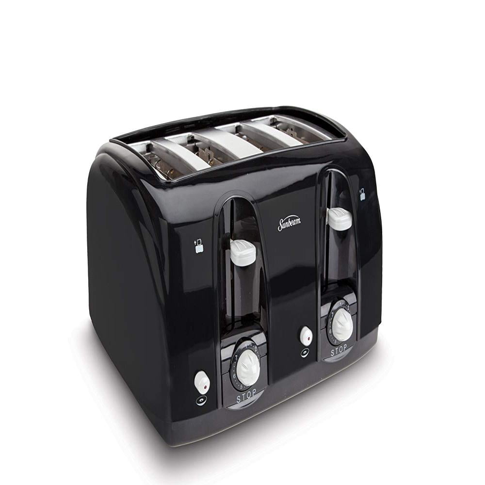 Wide Slot 4Slice Toaster, Black (003911100000), Sleek, modern 4