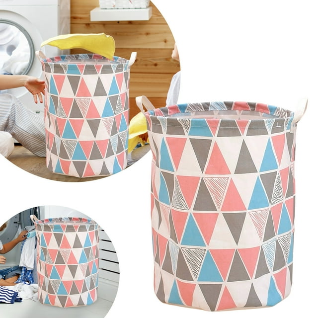 SIfdSeng Get it Fast Patterned Linen Laundry Hamper Without Lid Large Open Top Stylish and Breathable Fabric for Bedroom Or Bathroom Easy and Durable Design