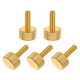 thumbnail image 1 of 5 Pcs Vis à Pouce Mollées Tête Plate M4x12mm pour Cartes Graphiques, Or, 1 of 6